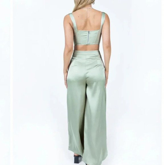 Princess Polly Elias Corset Set NWT Sage Green Size 12 - Picture 3 of 14